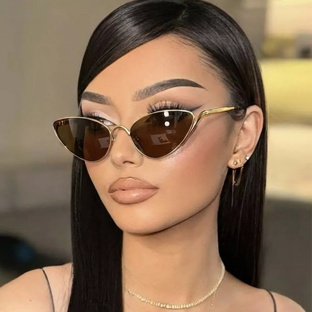 Gold-Rimmed Cat-Eye Sunglasses, image 2