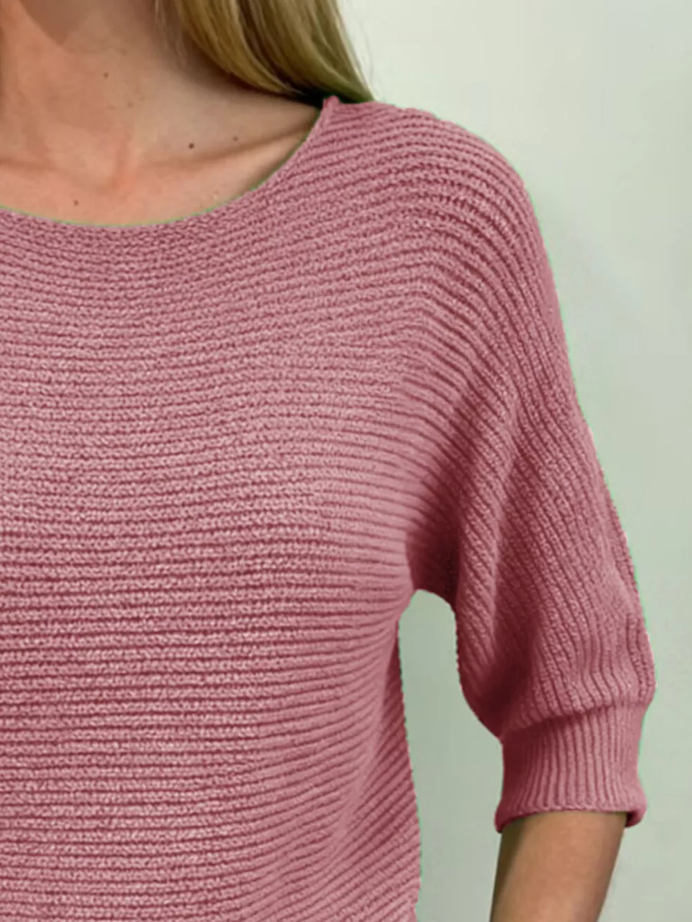 Full Size Ribbed Knit Round Neck Sweater Plus Size, image 22