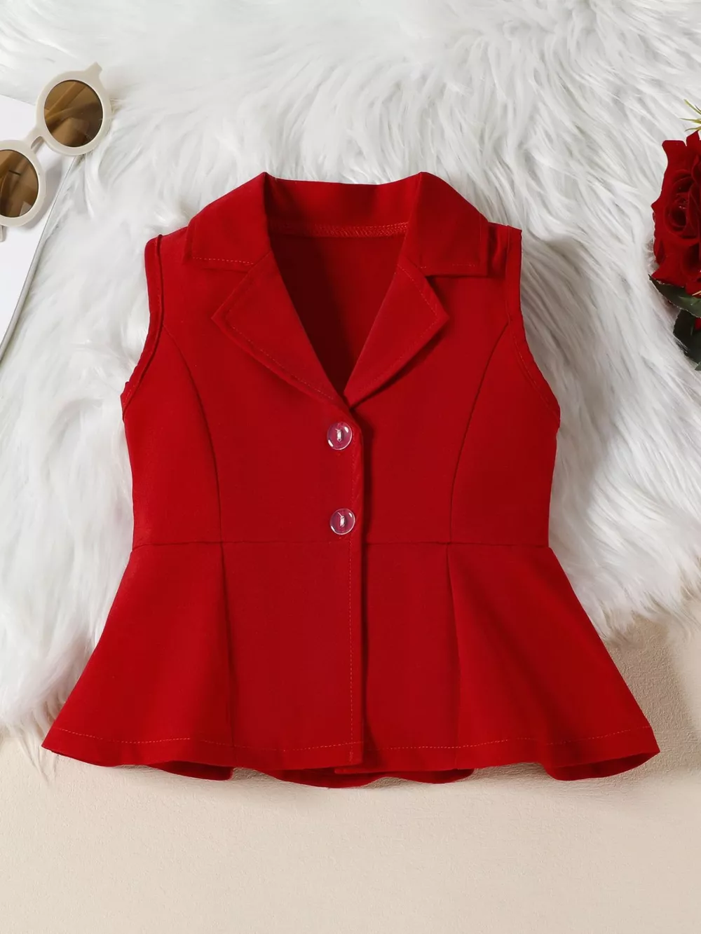 Sleeveless Blazer & Flare Pants Set, image 12