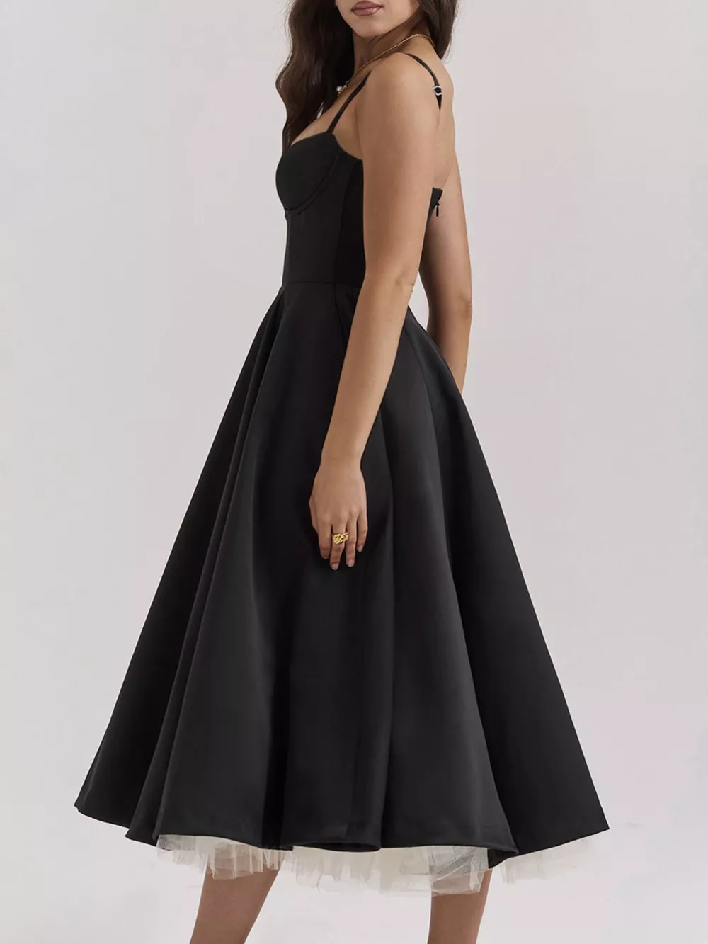 Sweetheart Neck A-Line Midi Dress, image 30