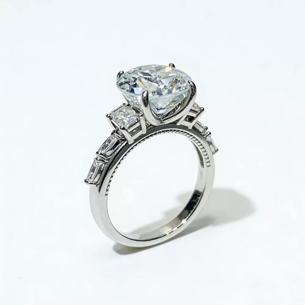 8 Carat Moissanite 925 Sterling Silver Ring, image 6