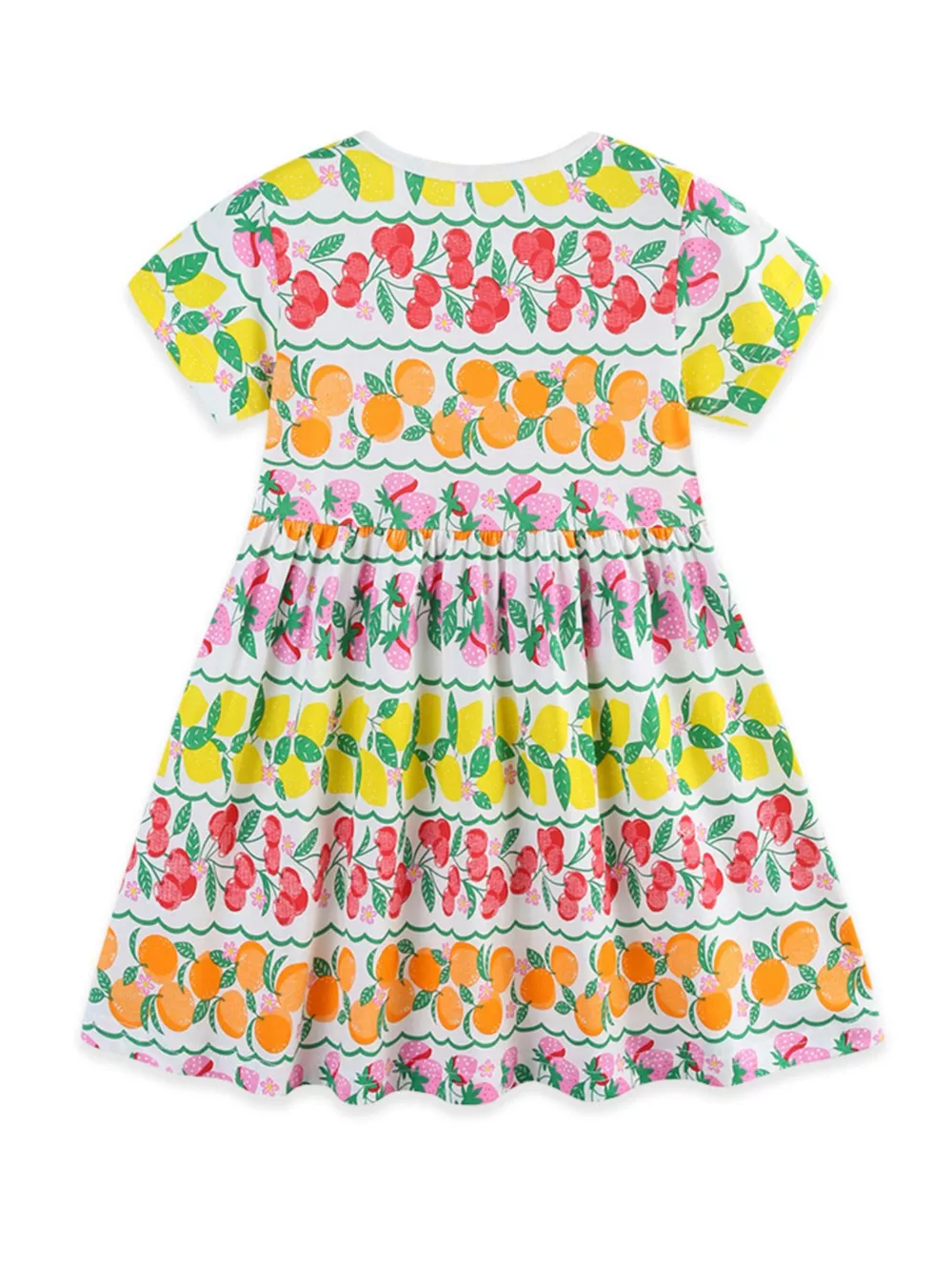 Children's Fruit Print Tiered Dress, image 5