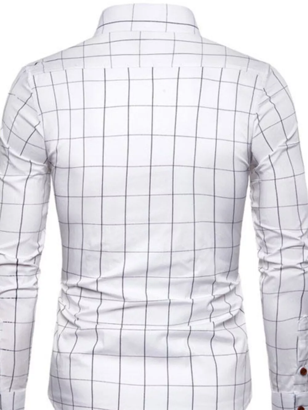 Men's Pus Size Plaid Button Up Long Sleeve Shirt, image 4