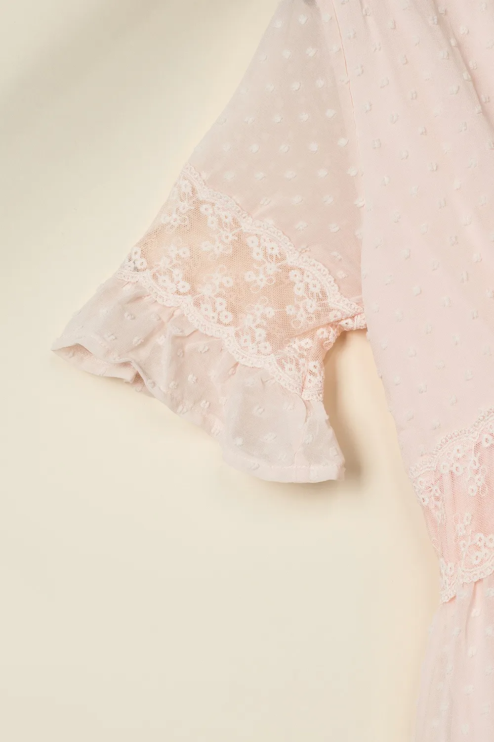 Polka Dot V-Neck Ruffle Midi Dress, image 13