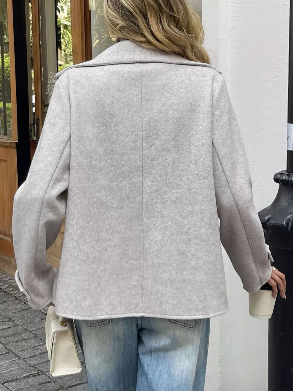 Wool Blend Double-Breasted Jacket, image 6