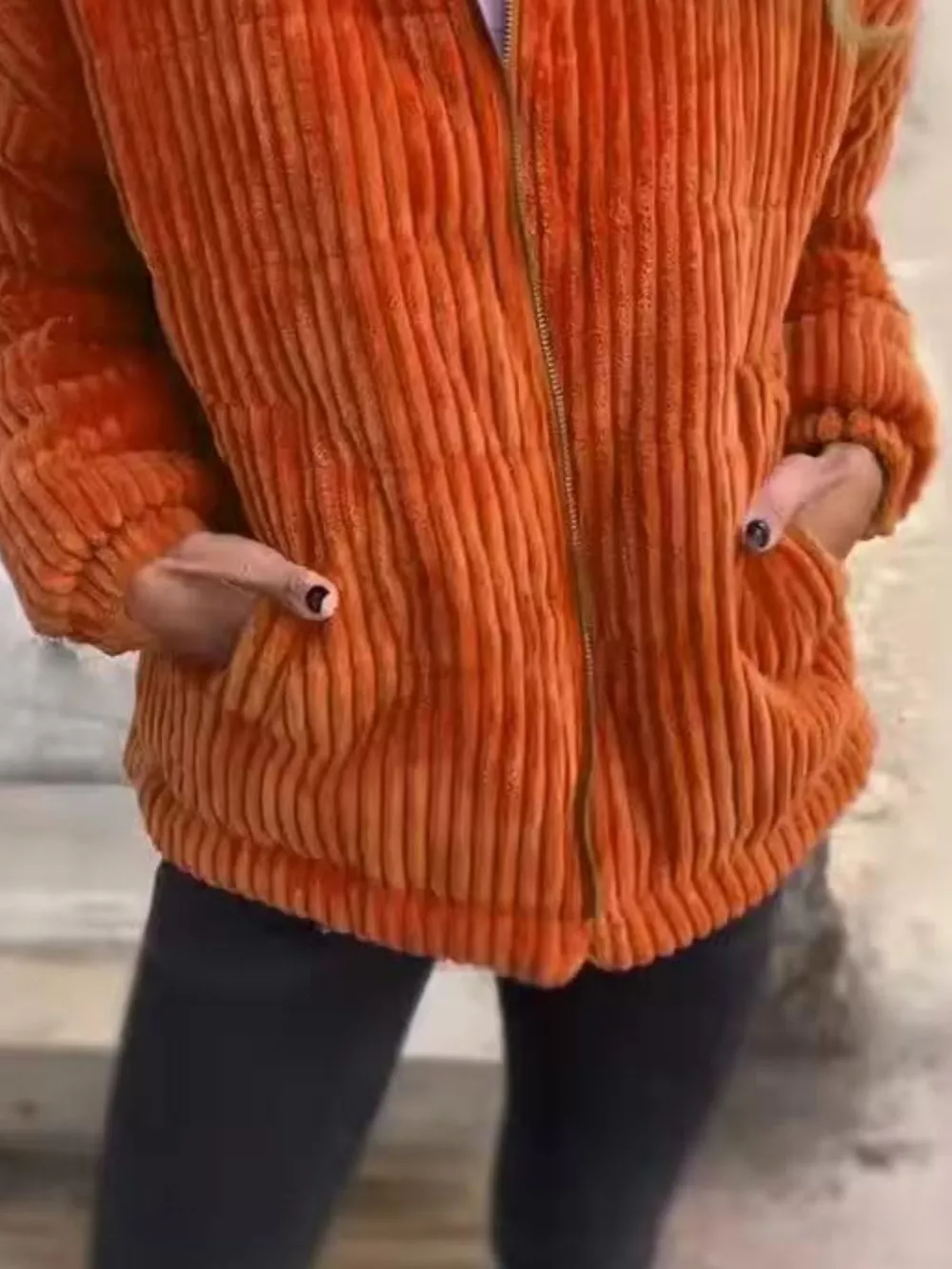 Full Size Zip Up Turtleneck Long Sleeve Winter Coat Plus Size, image 7