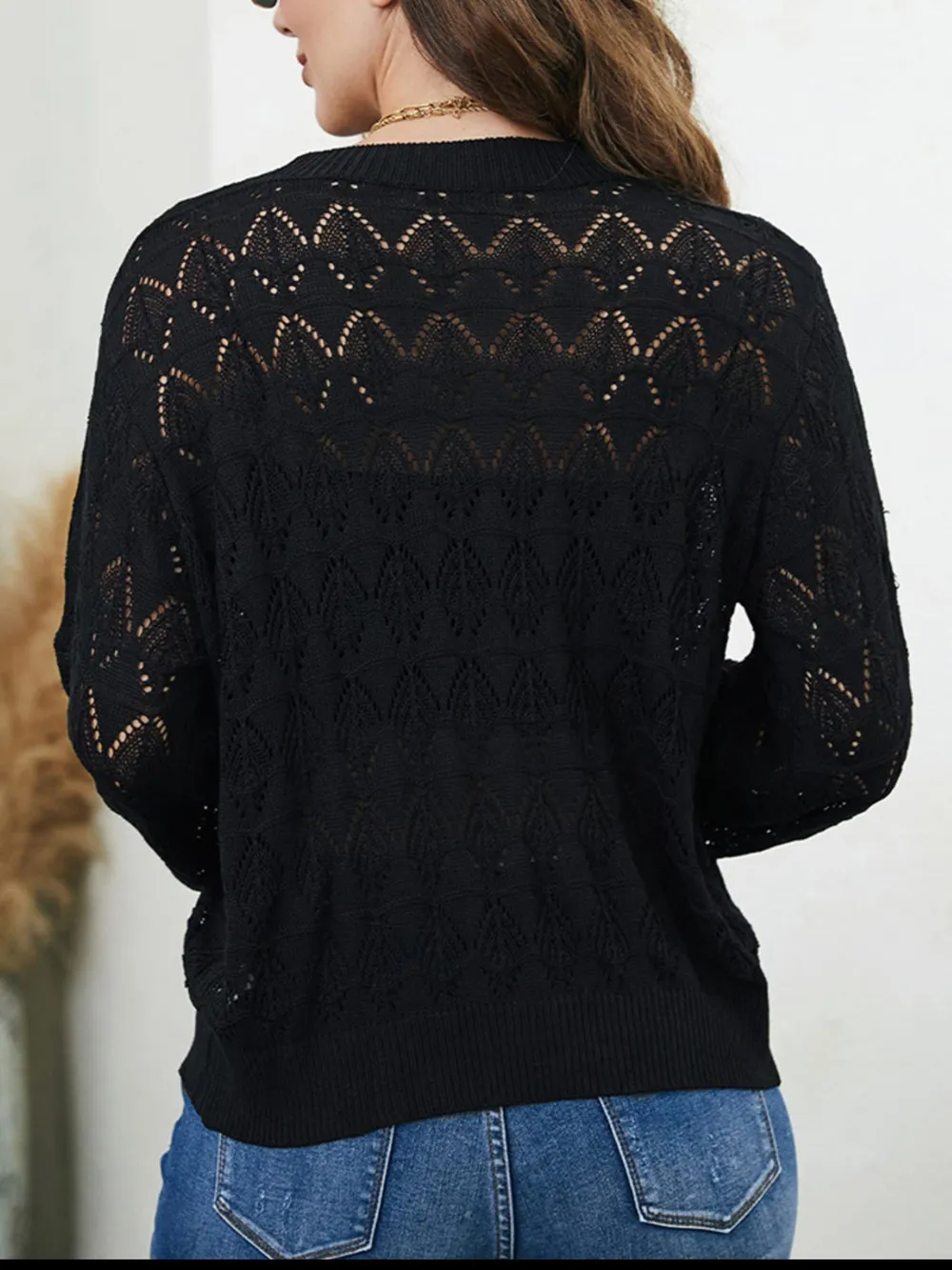 Openwork Button Up Cardigan, image 16
