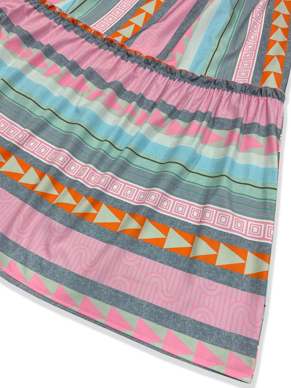 Ruffled Striped Long Sleeve Dress, image 5