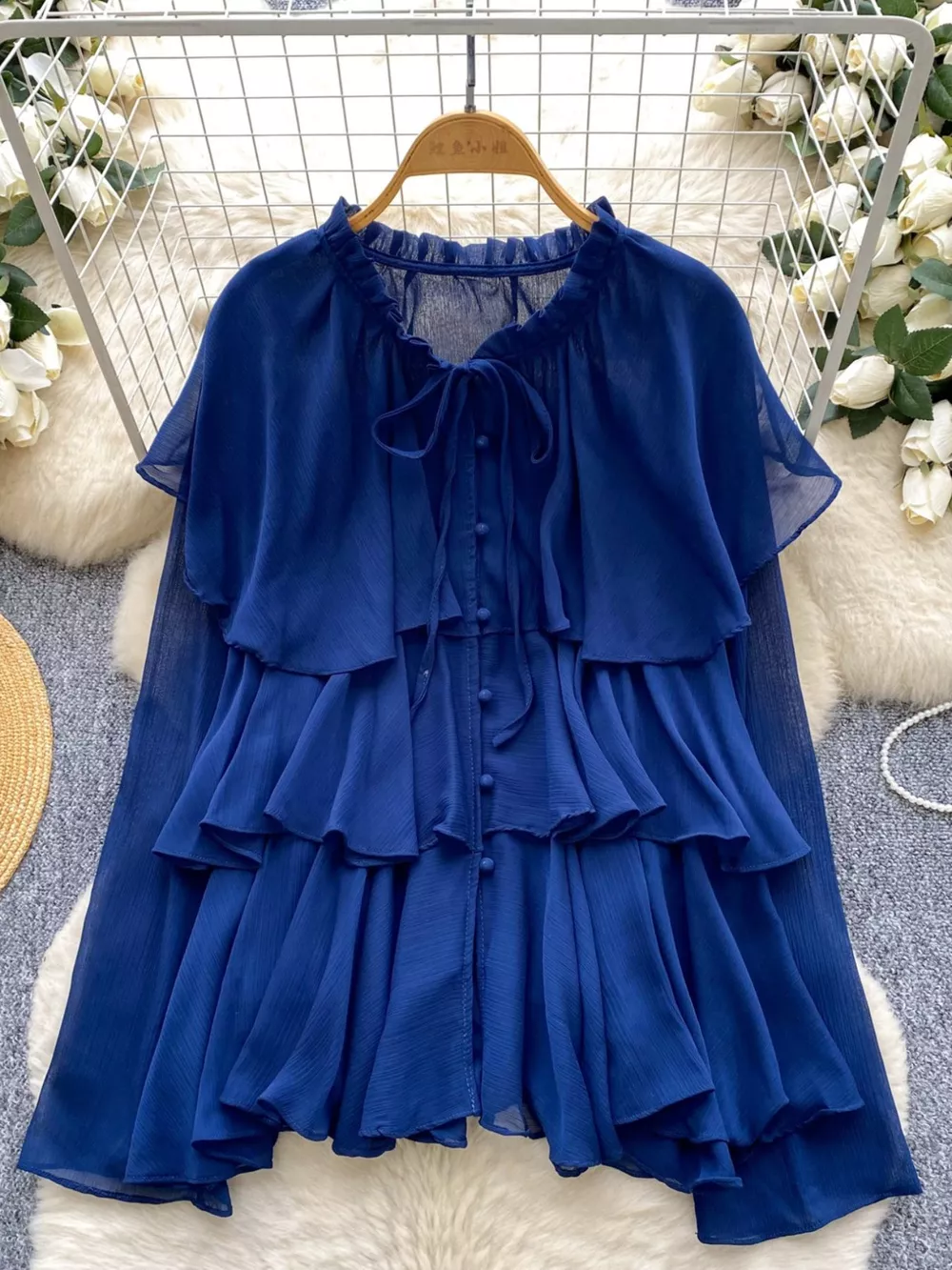 Ruffle Tiered Chiffon Blouse, image 27