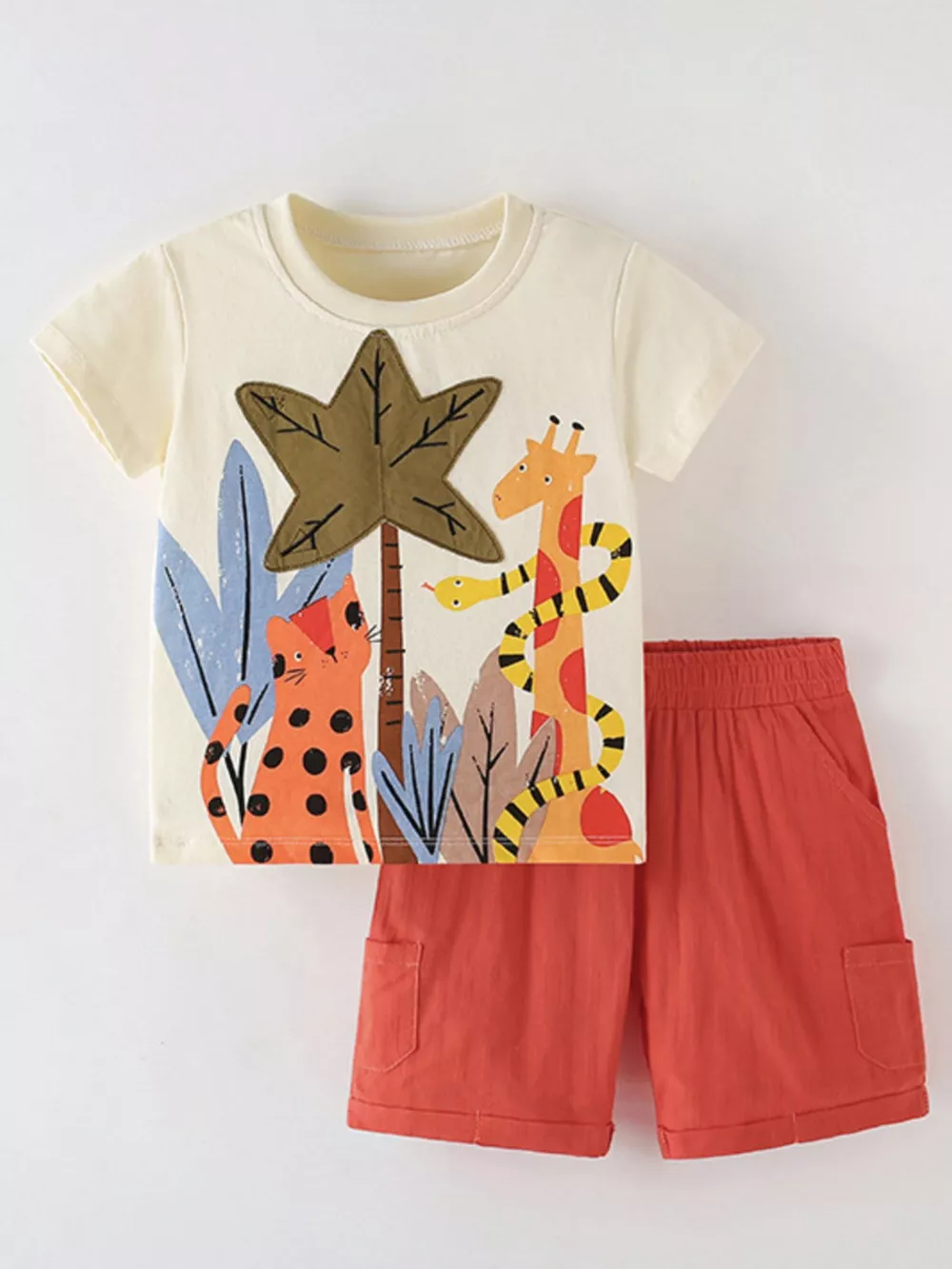 Children's Tropical Adventure T-Shirt and Shorts Set, image 3