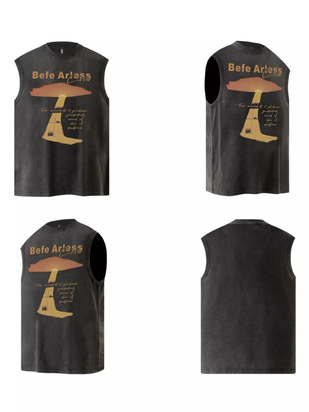 Men's Graphic Round Neck Tank, image 4