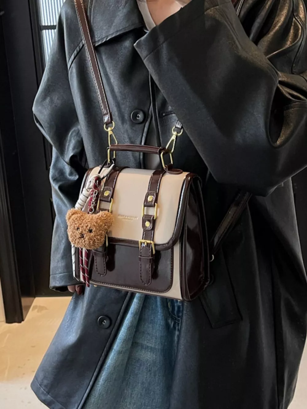 Buckle Flap Backpack Bag, image 6