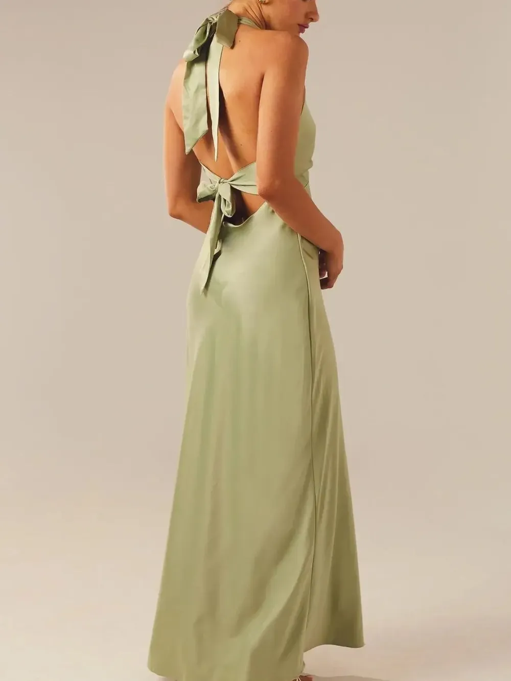Halter Neck Wrap Maxi Dress with Tie Detail, image 12