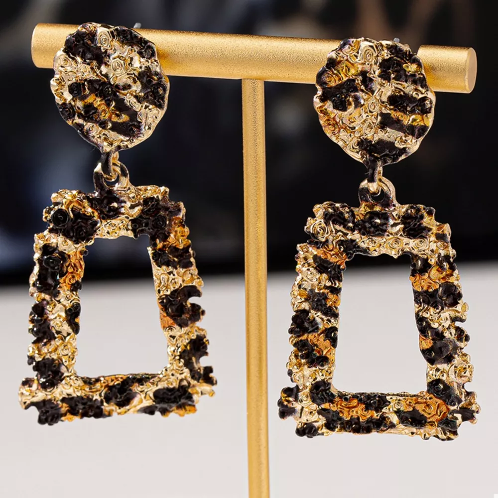 18K Gold-Plated Leopard Dangle Earrings, image 6