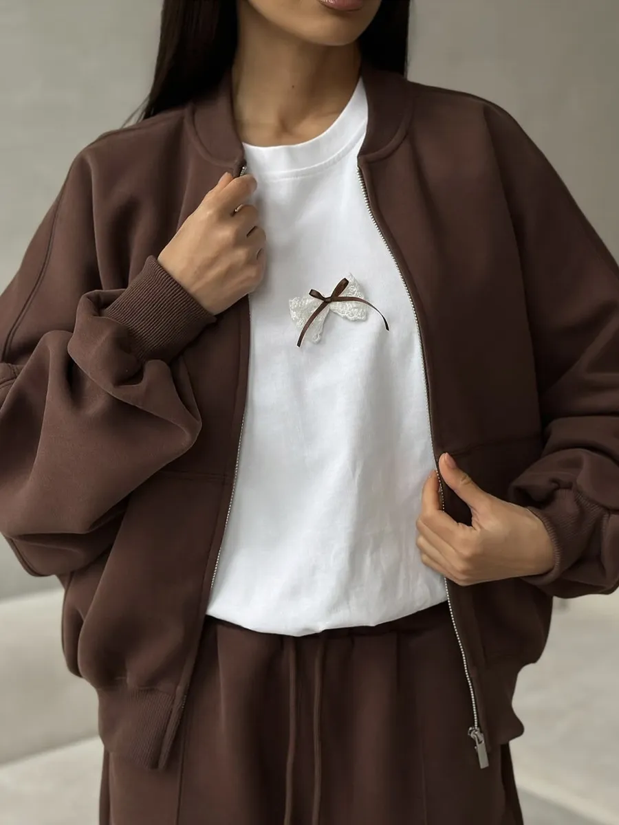 Bow Round Neck Oversized T-Shirt, image 4