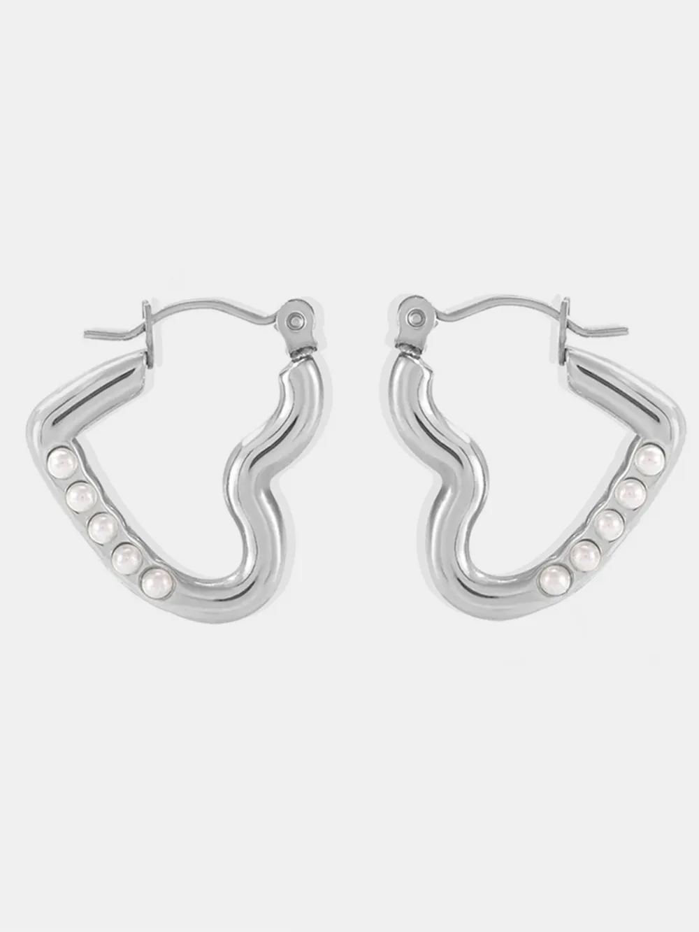 Stainless Steel Heart Earrings, image 6