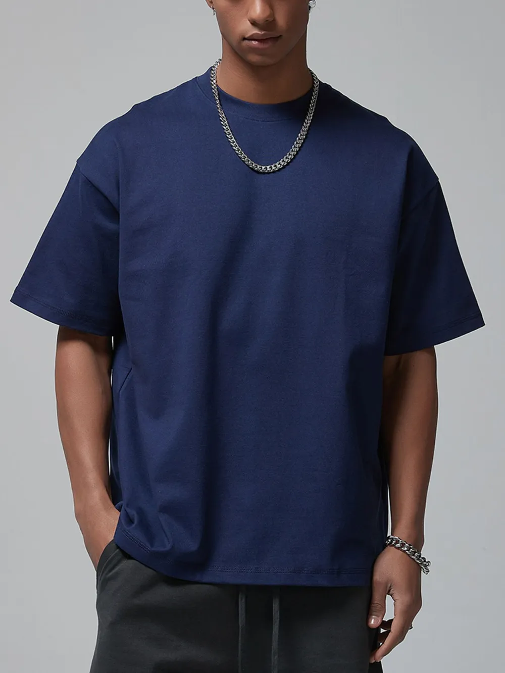Men's Round Neck Drop Shoulder T-Shirt, image 5