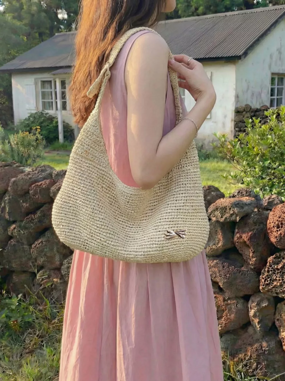Woven Casual Beach Shoulder Bag, image 4