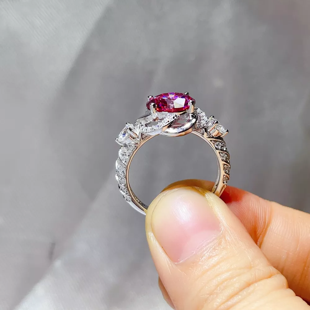 3 Carat 925 Sterling Silver Moissanite Ring, image 4