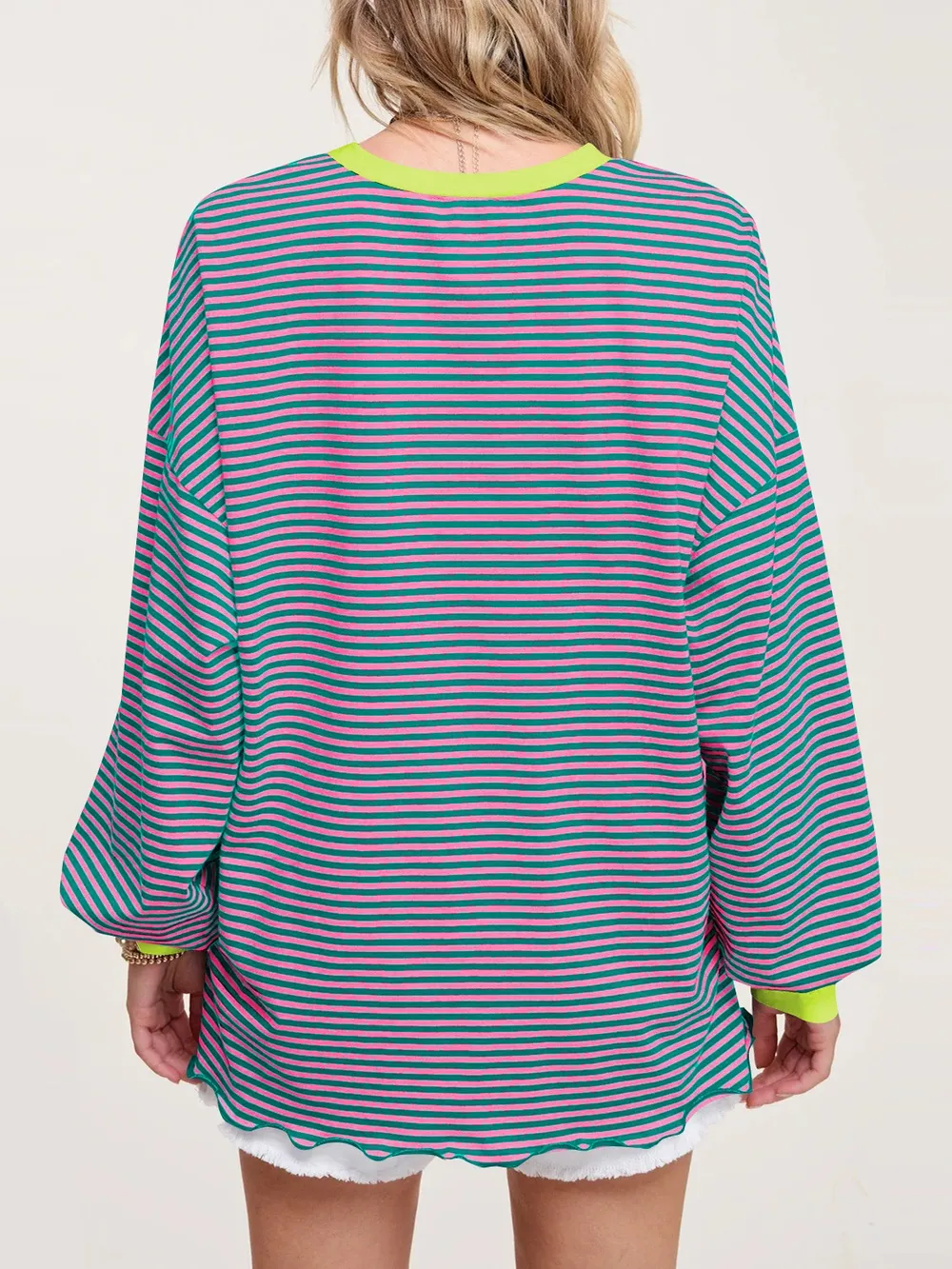 Contrast Striped Long Sleeve Sweatshirt, image 17