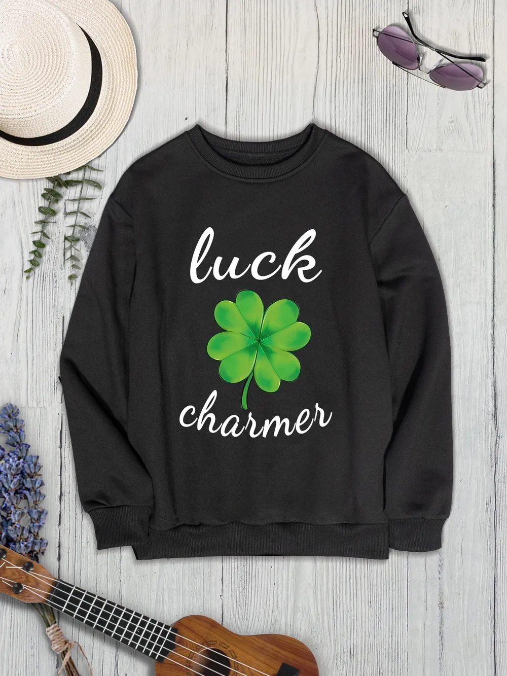 LUCK CHARMER Round Neck Sweatshirt, image 3