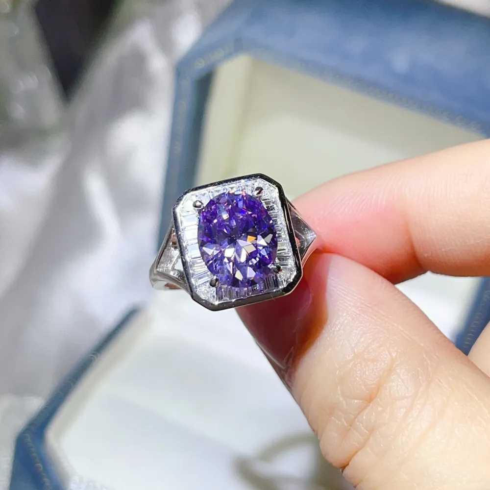 3 Carat Moissanite Square Ring, image 15