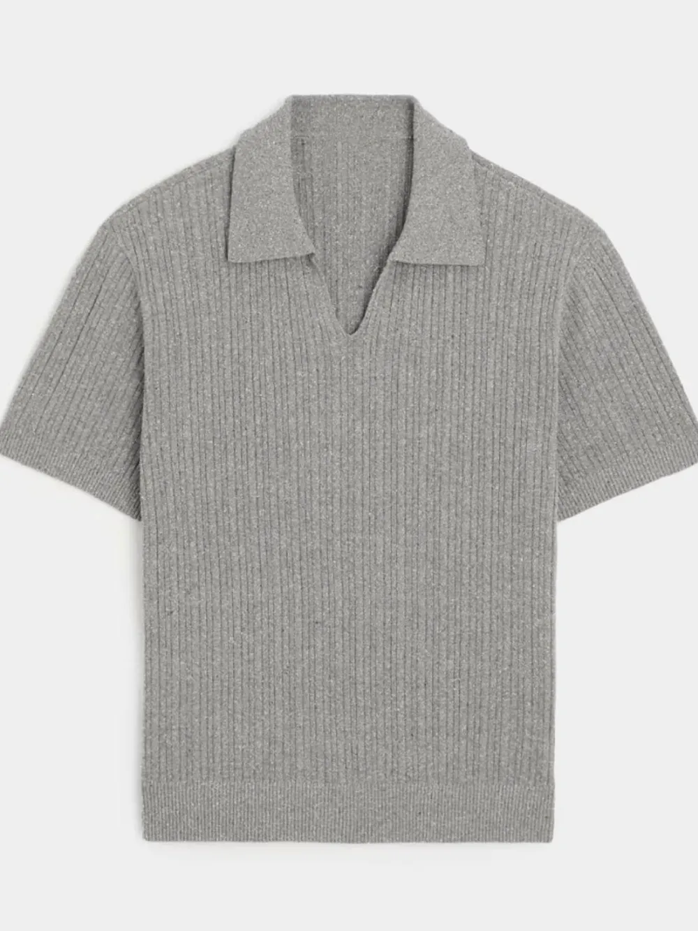 Men's Plus Size Johnny Collar Half Sleeve Knit Polo, image 5