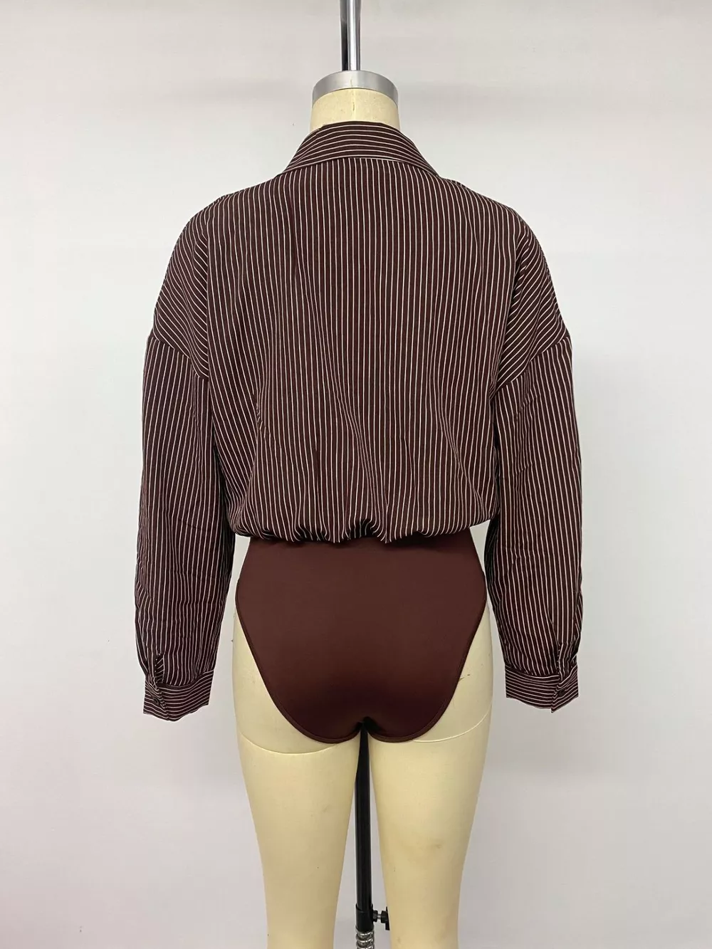 Striped Button-Up Bodysuit, image 15