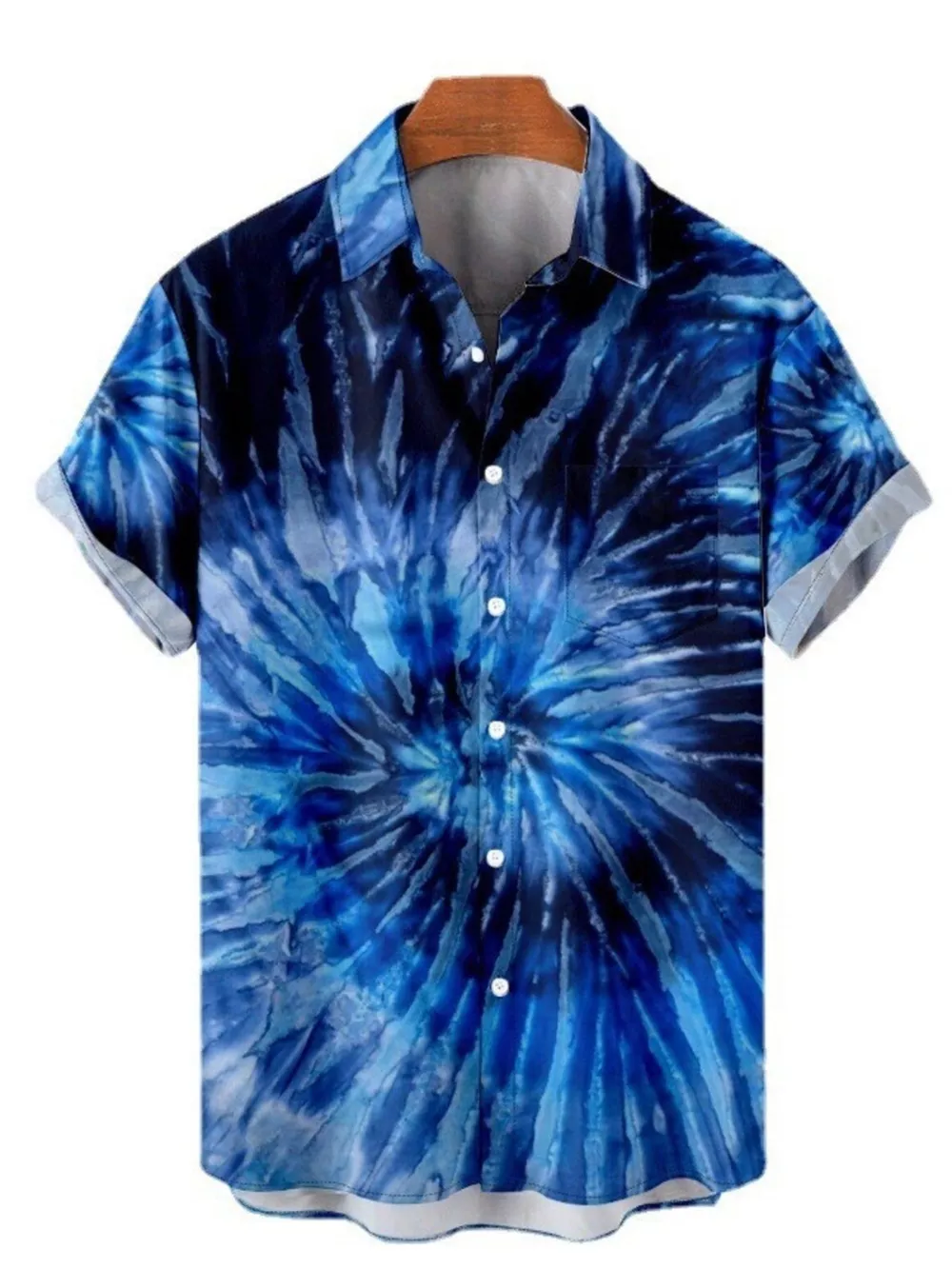 Men's Full Size Printed Button Up Shirt Plus Size, image 3