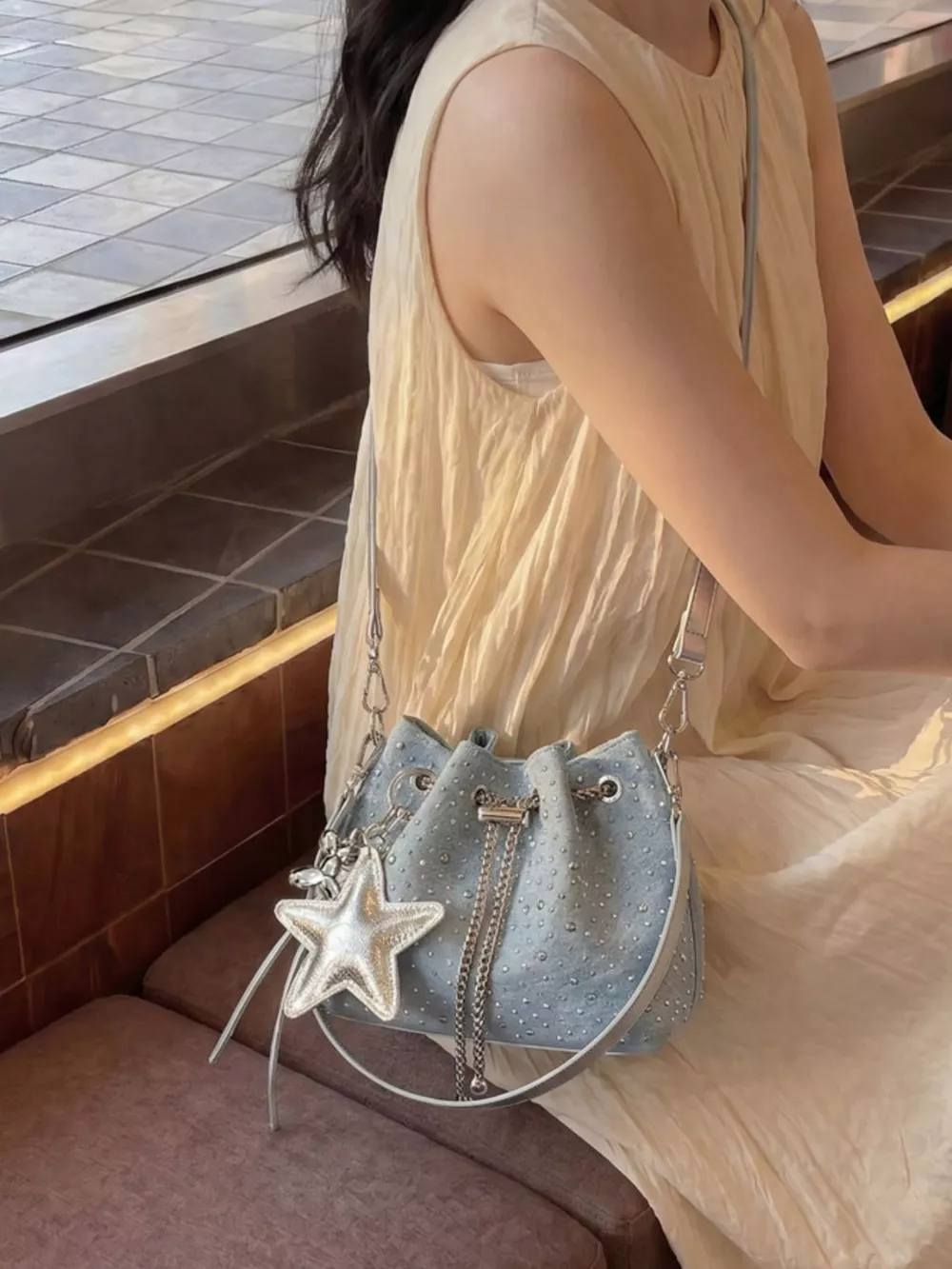 Drawstring Bucket Crossbody Bag, image 4