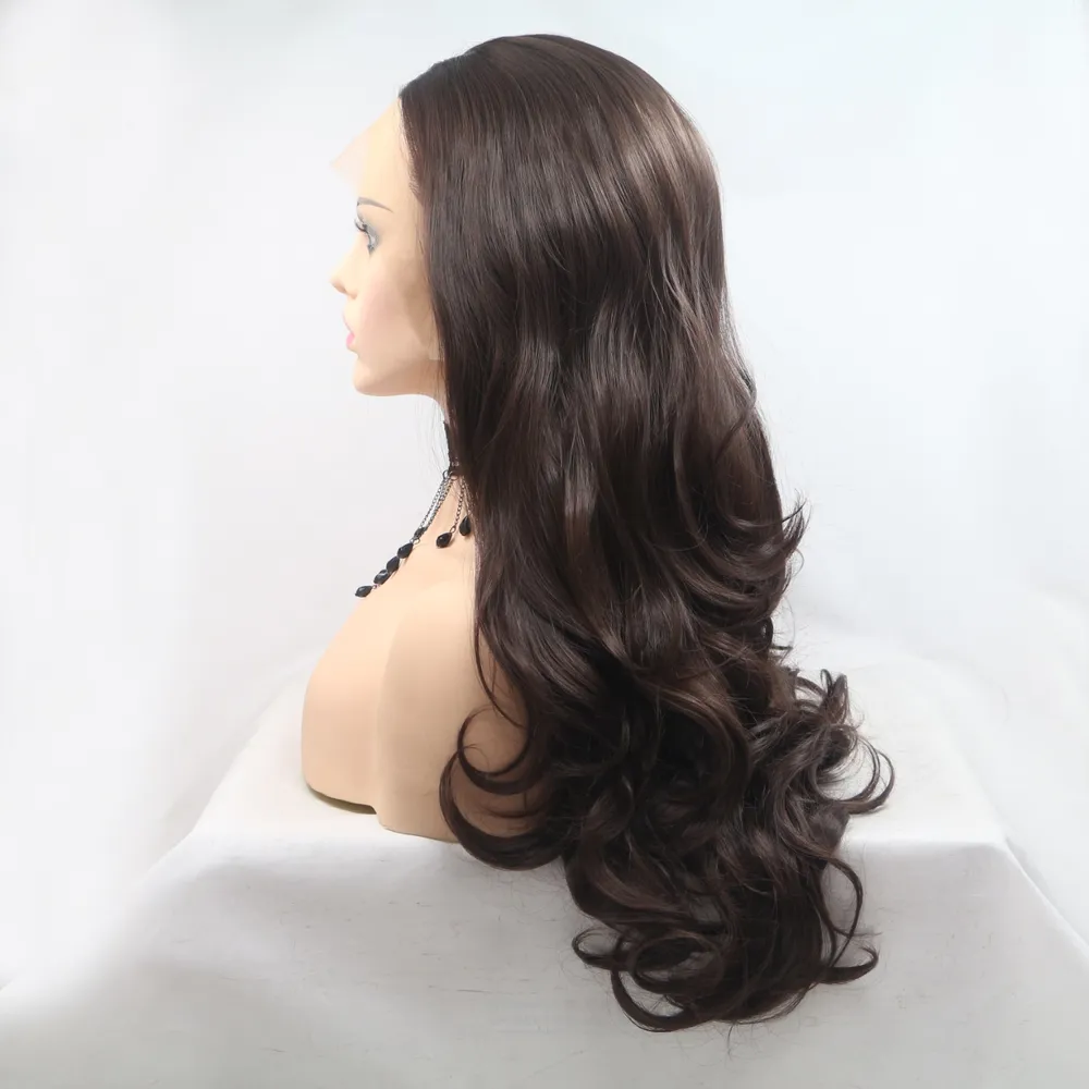 13*3" Lace Front Wigs Synthetic Long Wavy 24" 130% Density, image 3