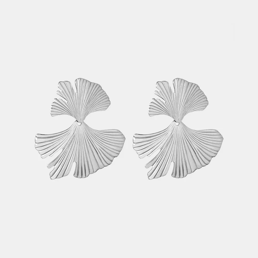 Ginkgo Biloba Design Stud Earrings, image 5