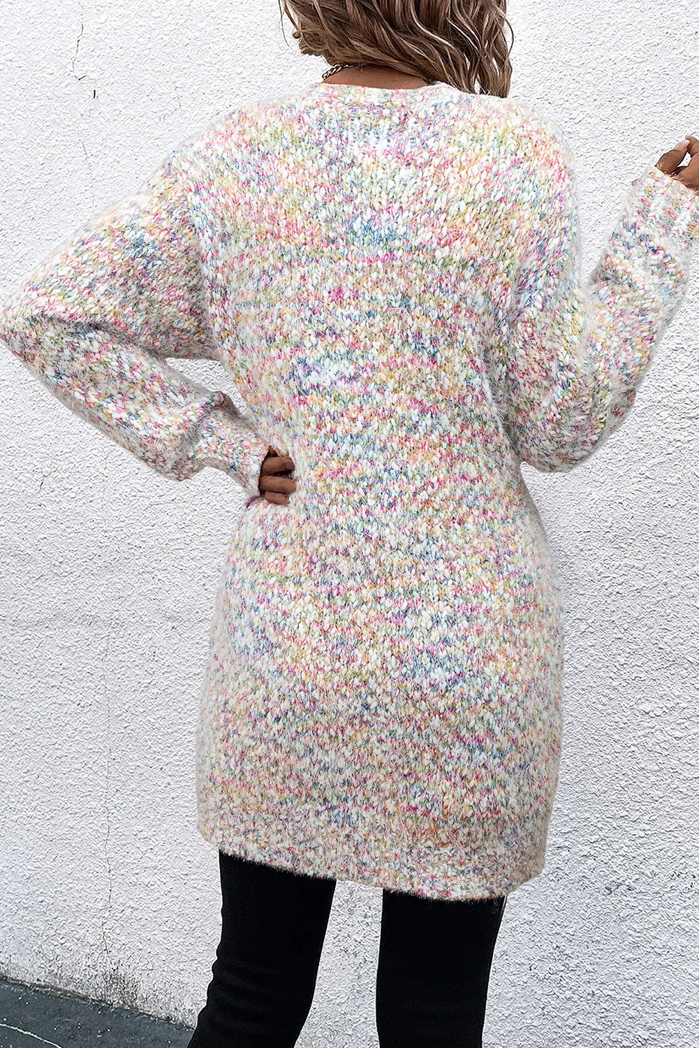 Pocketed Open Front Long Sleeve Cardigan, image 7