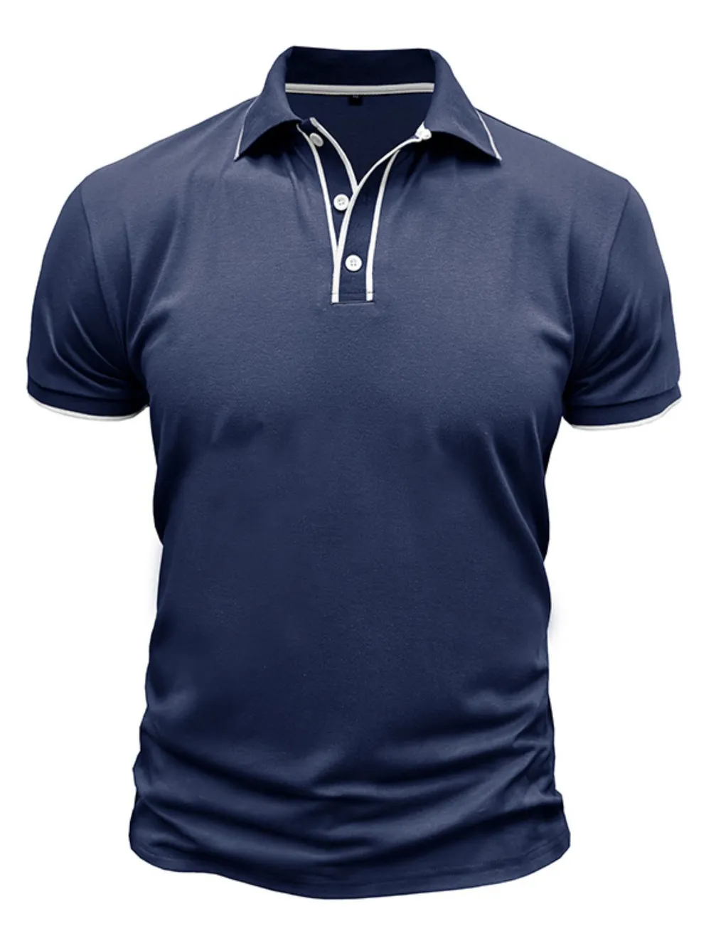 Men's Slim Fit Polo Shirt with Contrast Trim, image 4