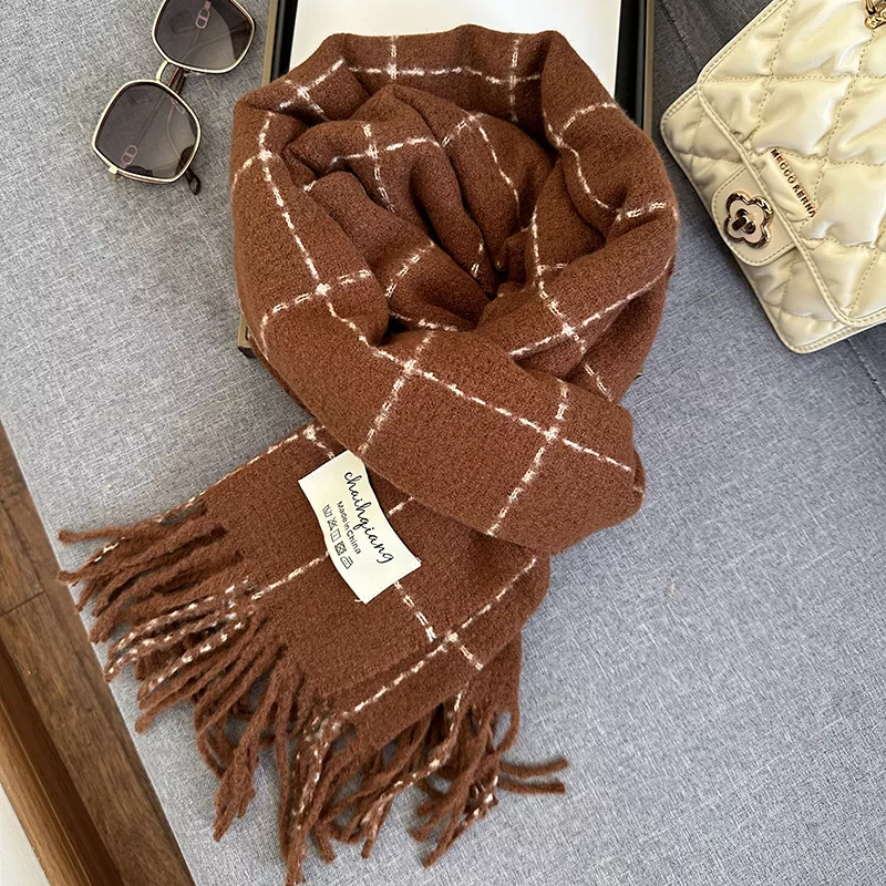 Fringe Plaid Scarf, image 3