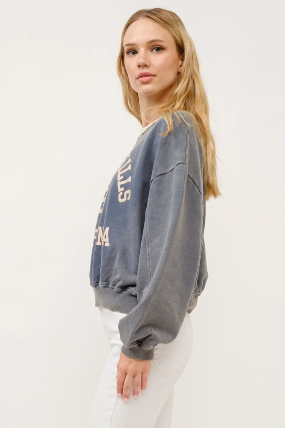 BEVERLY HILLS 92 CALIFORNIA Contrast Crop Sweatshirt, image 3