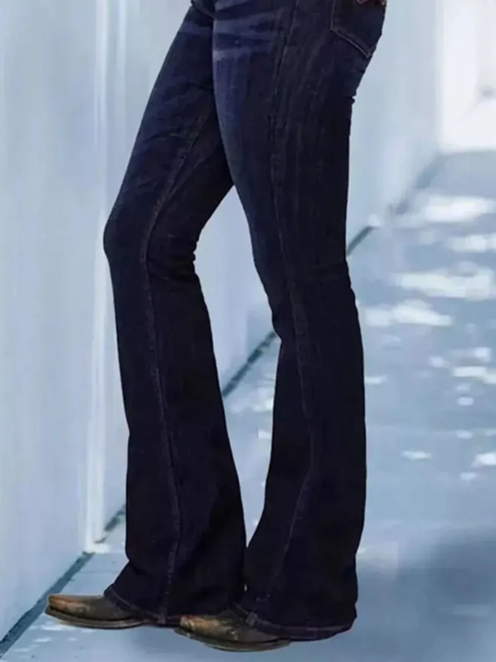Full Size Wash Flare Jeans with Pockets Plus Size, image 11