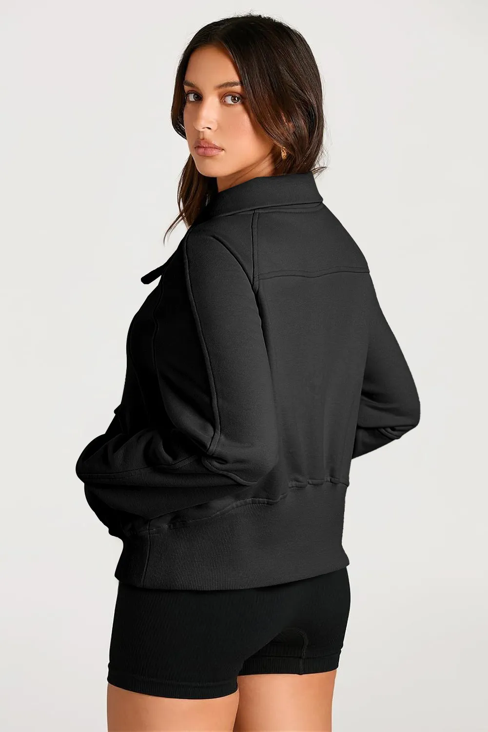 Half Zip Long Sleeve Sweatshirt, image 28