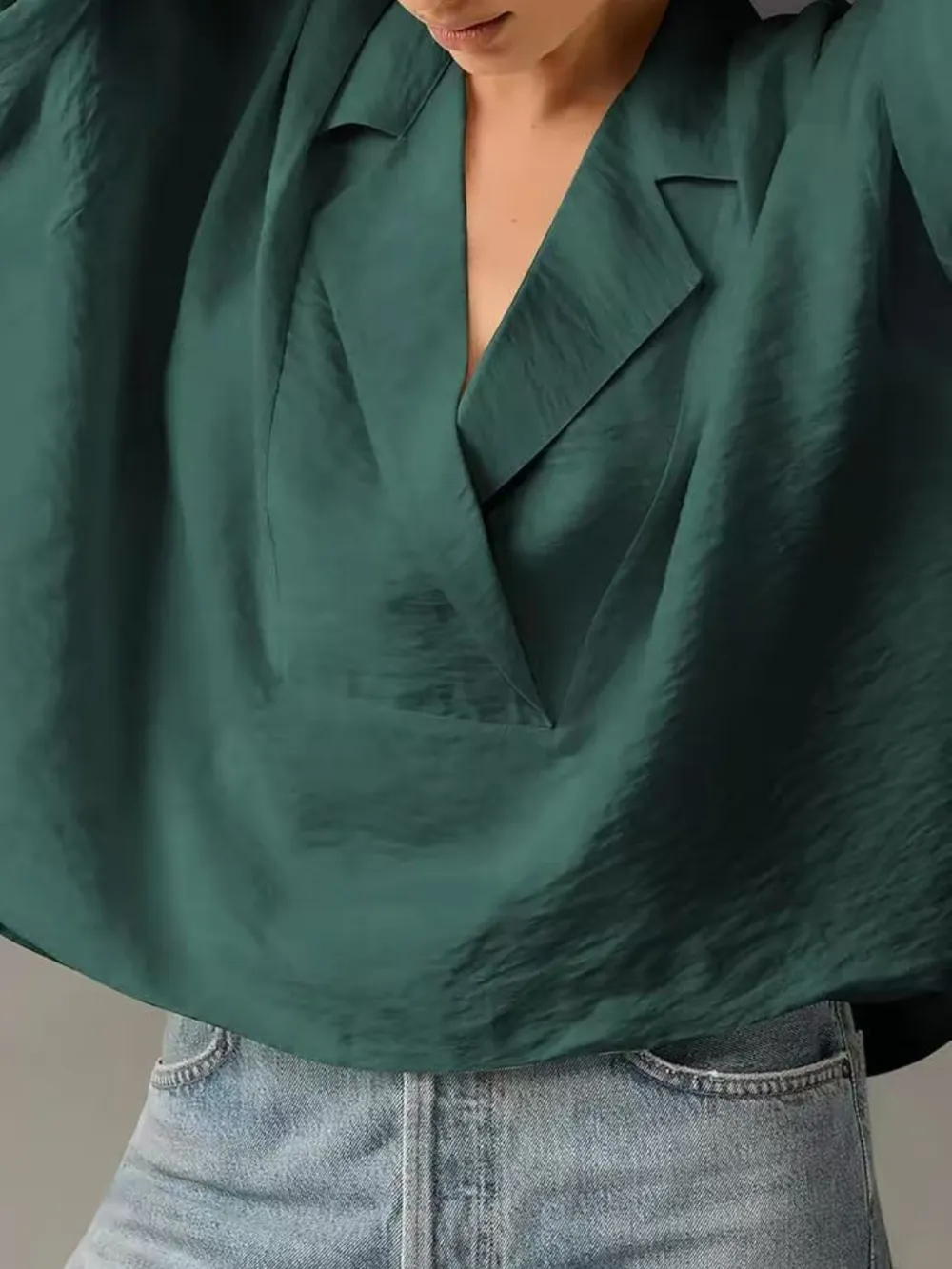 Collared Neck Half Sleeve Blouse, image 18
