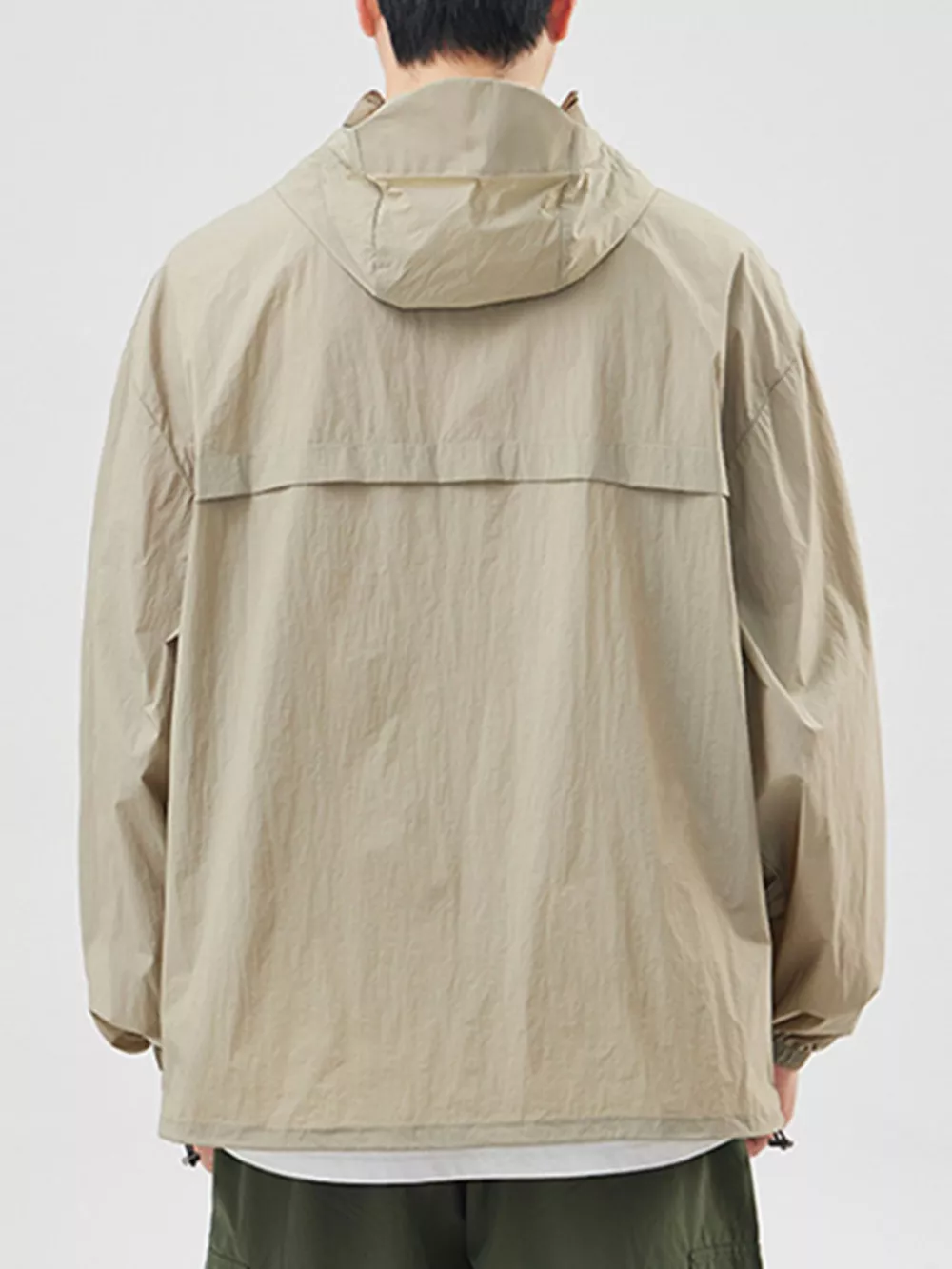 Men's Plus Size Lightweight Hooded Windbreaker Jacket, image 13