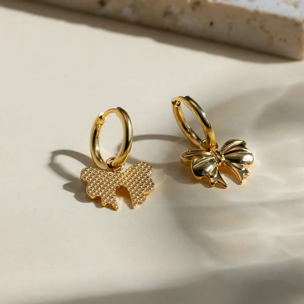 18K Gold-Plated Bow Earrings, image 6
