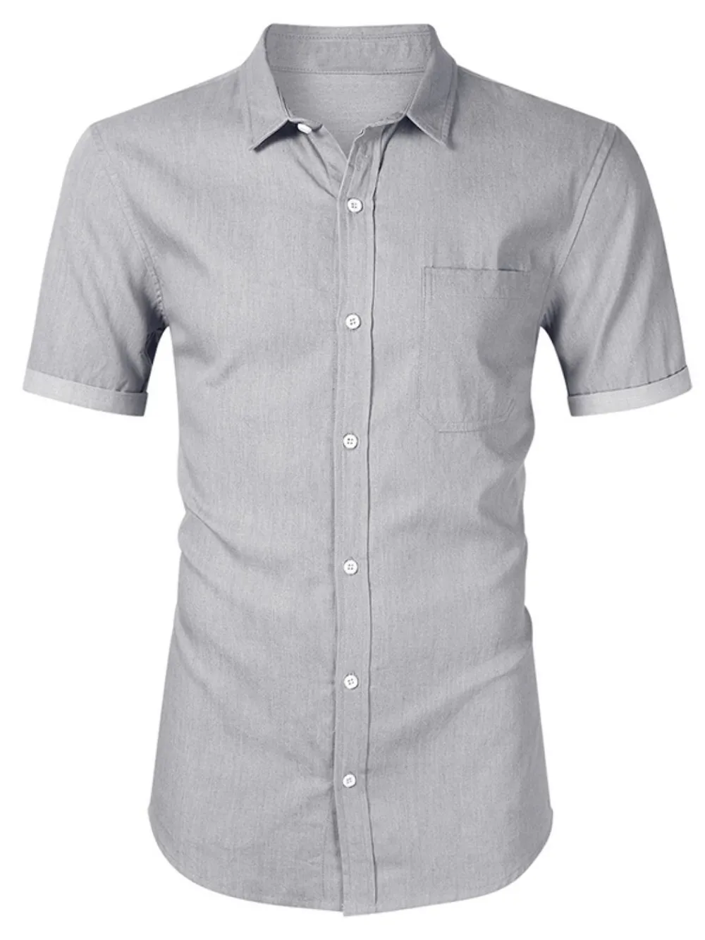 Men's Button Up Short Sleeve Shirt, image 5