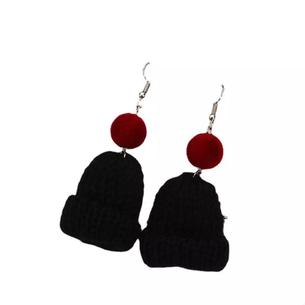 Christmas Knitted Beanie Earrings, image 5
