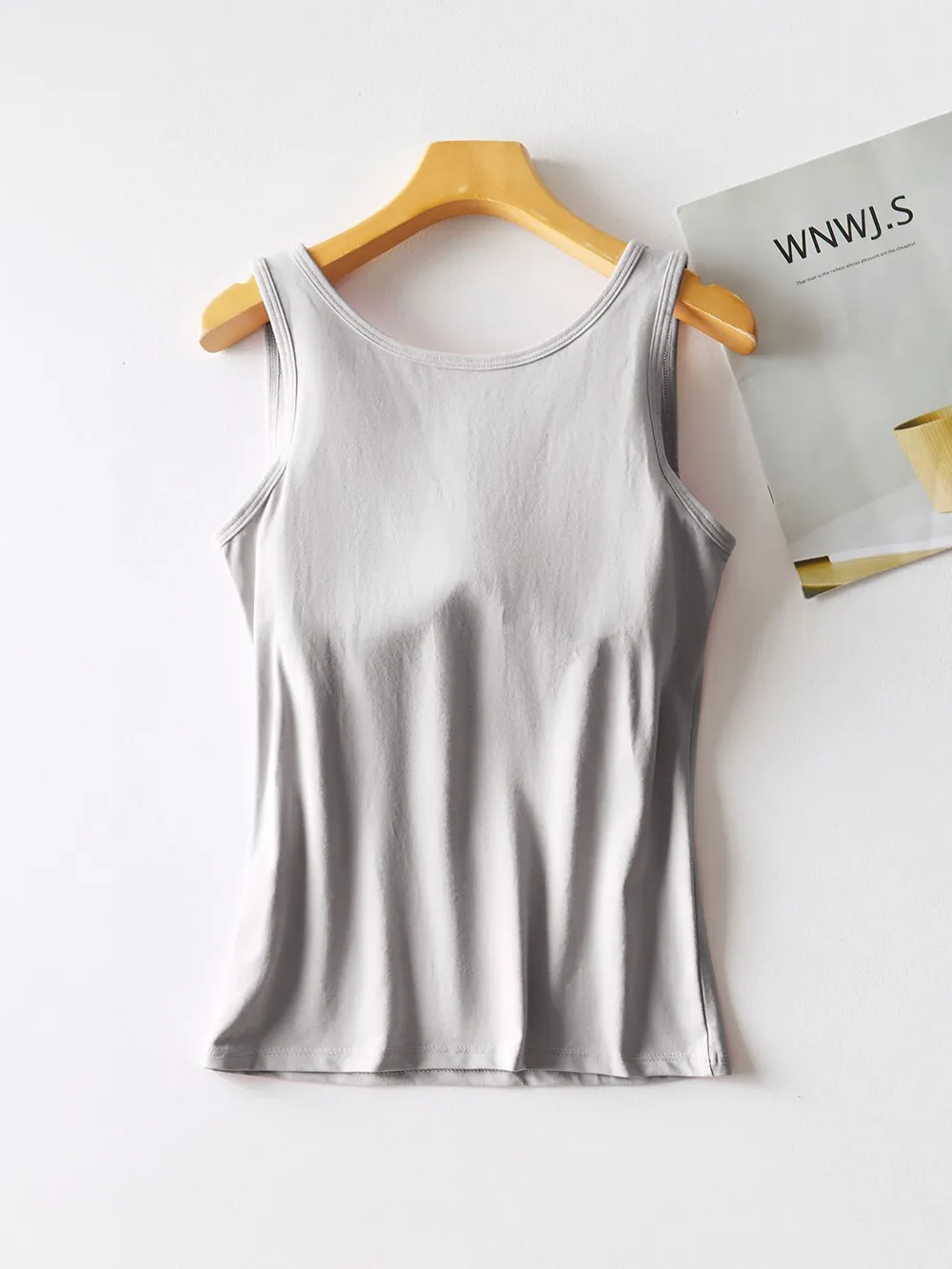 Round Neck Tank with Bra, image 20