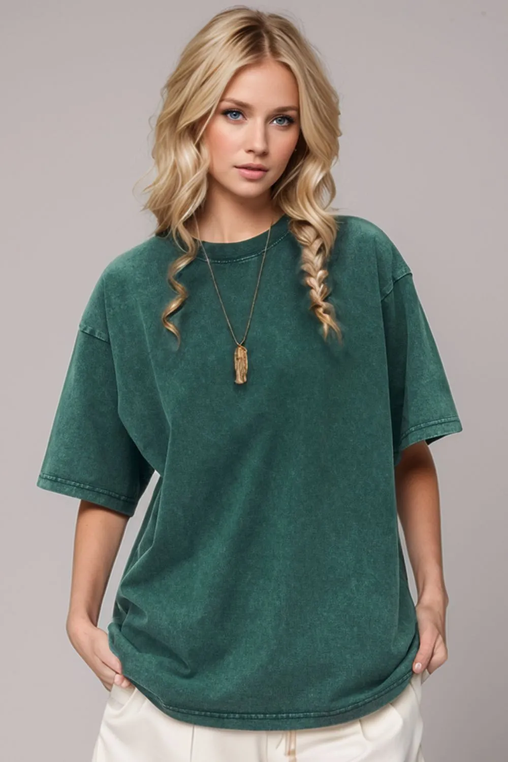 Round Neck Half Sleeve T-Shirt, image 32