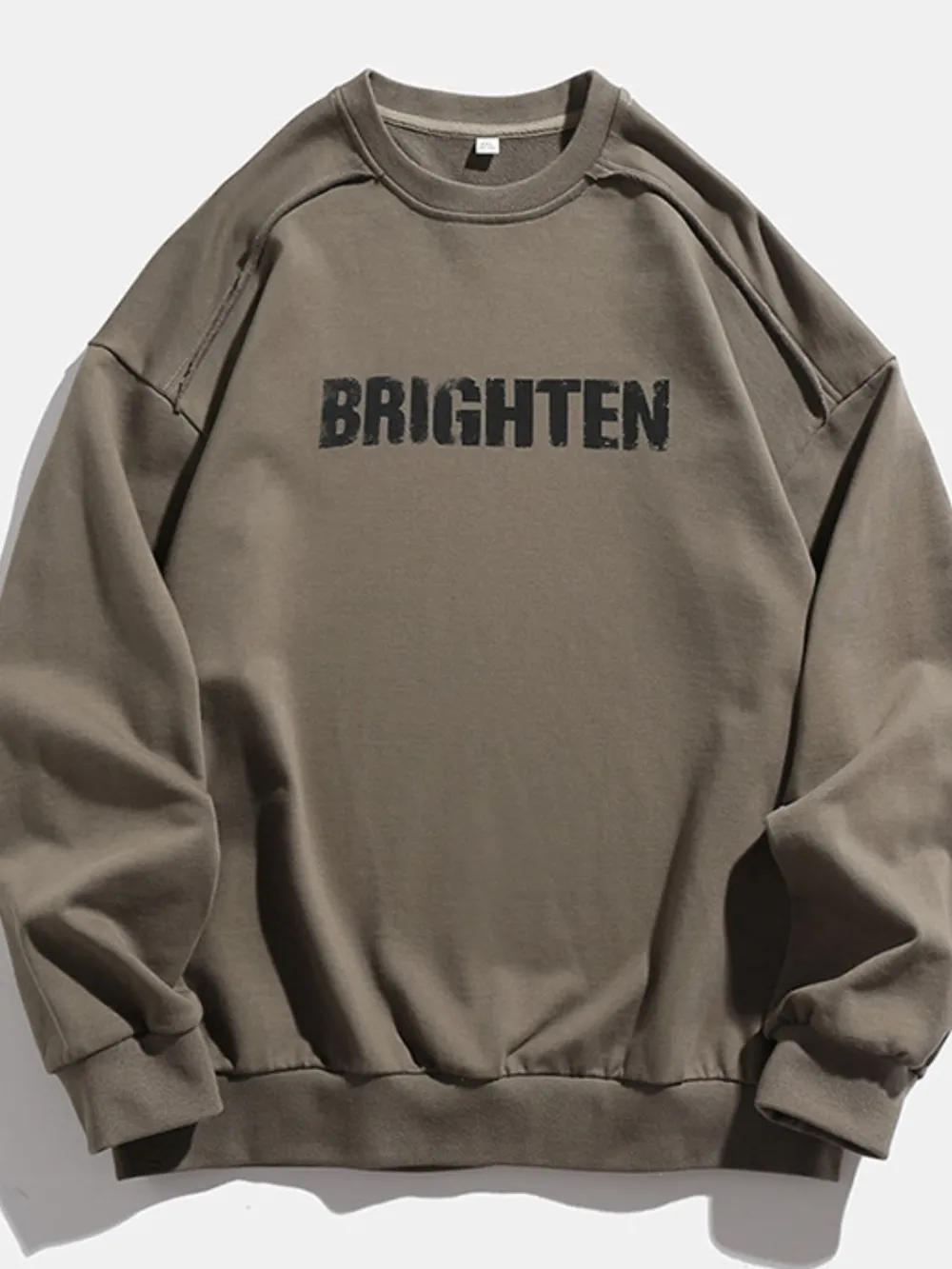 Men's Letter Graphic Round Neck Long Sleeve Sweatshirt, image 5