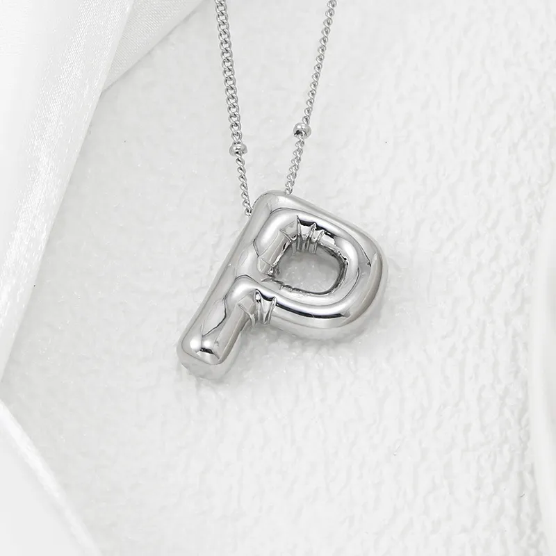Copper Bubble Letter Pendant Necklace, image 5