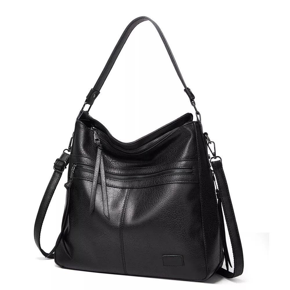 PU Leather Hobo Shoulder Bag