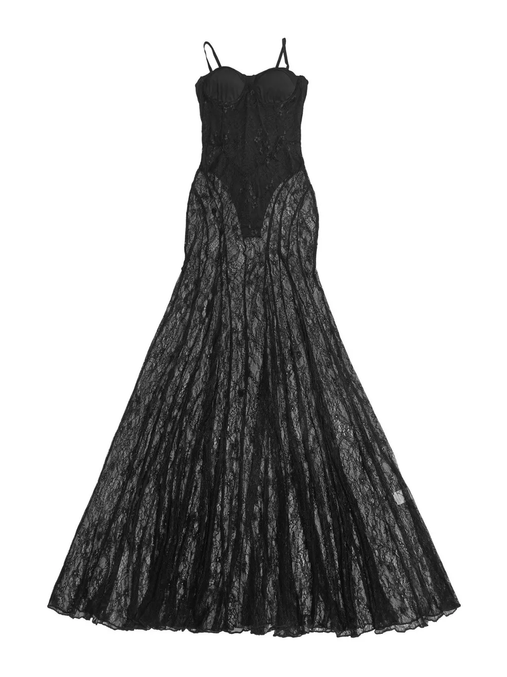 Sweetheart Neck Sheer Lace Maxi Dress, image 5