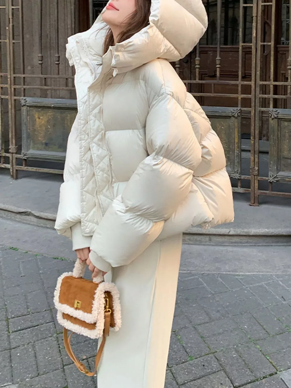 Quilted Hooded Puffer Jacket, image 15